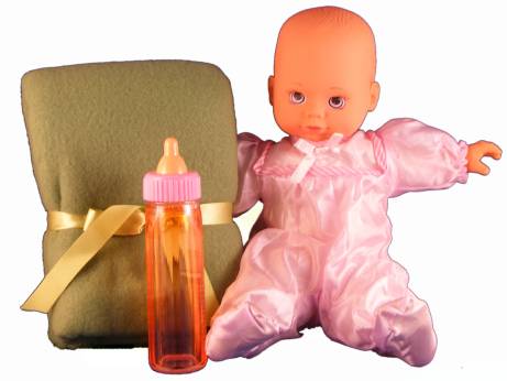 Caucasian Baby Doll with Accessories Caucasian Baby Doll with Accessories